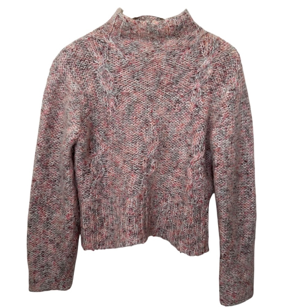 Frost Sweater Womens Size M/L  Mohair Blend Mock Neck Pullover Cropped  90s